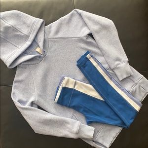 Athleta Girl leggings and hoodie